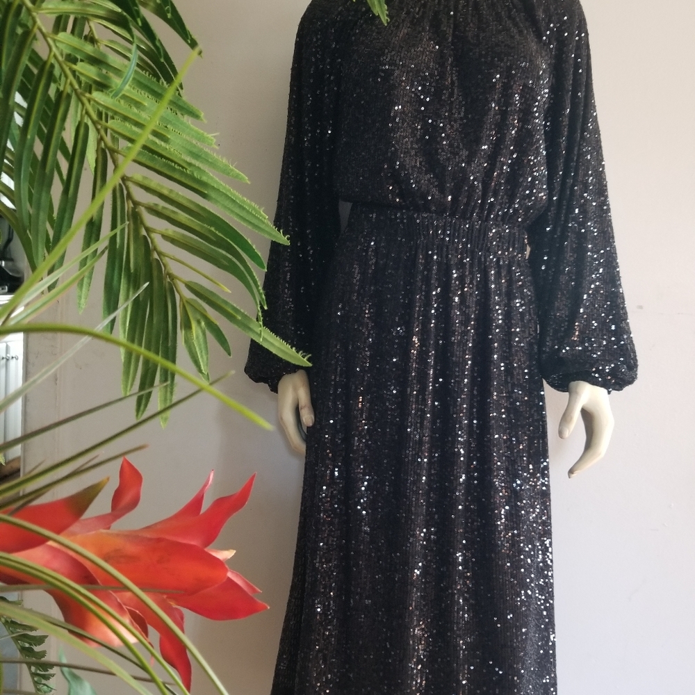 Women's sequin dress long sleeve